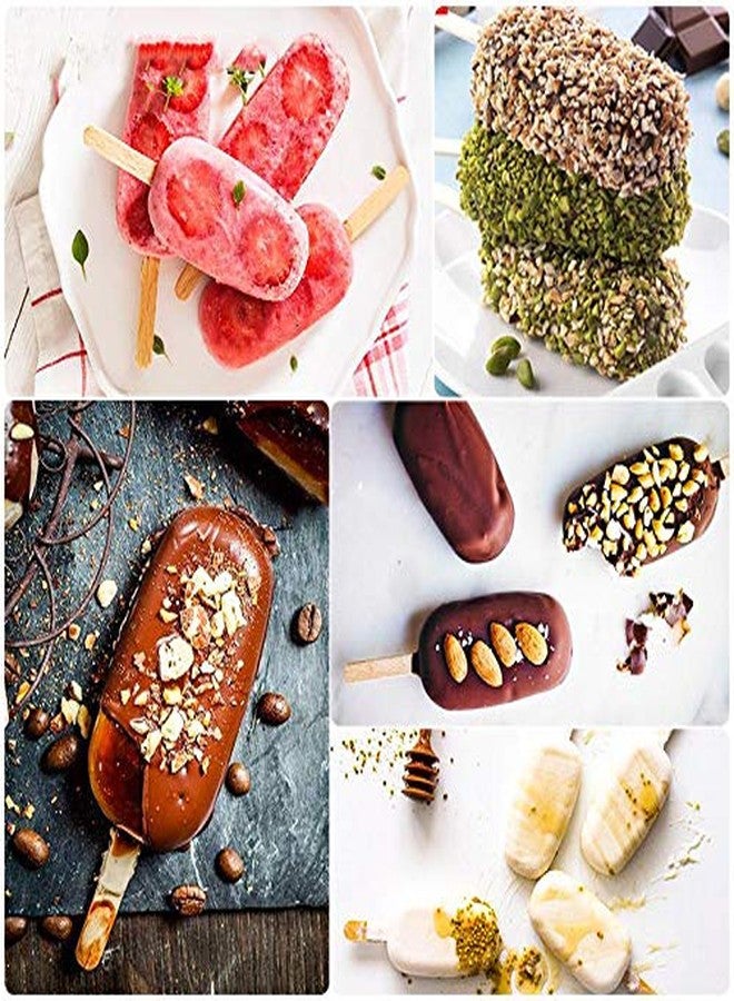 Mayata 2PCS 4XCell Silicone Ice Cream Mold Popsicle Molds DIY Homemade Dessert Freezer Fruit Juice Ice Pop Maker Mould with Sticks - Image 5